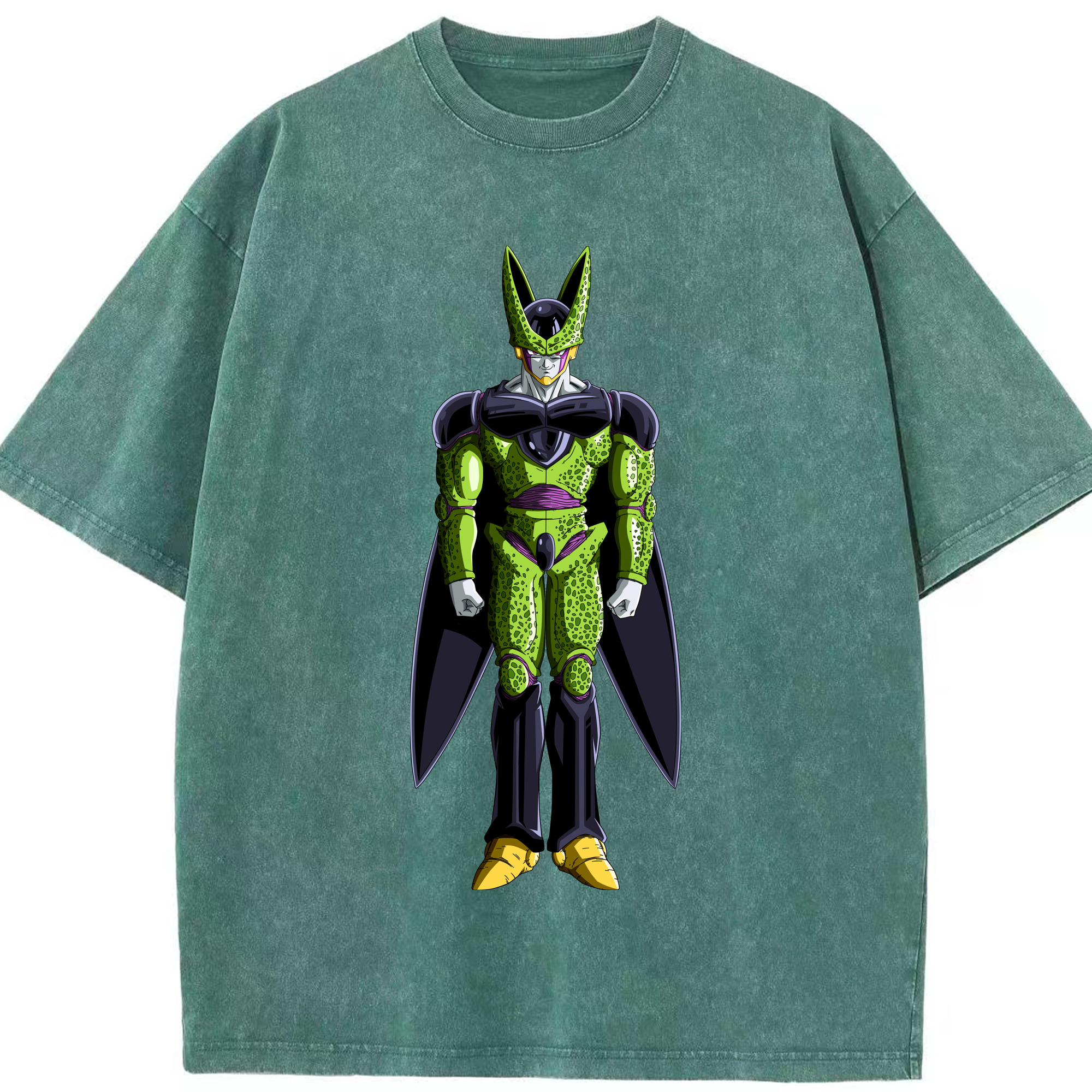（画像用） ドラゴンボール セル DRAGON BALL Cell 綿100% ヴィンテージ風 半袖Tシャツ（フロントプリント）